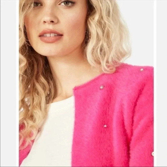 Embellished Fuchsia Cardigan - Picture 6 of 11